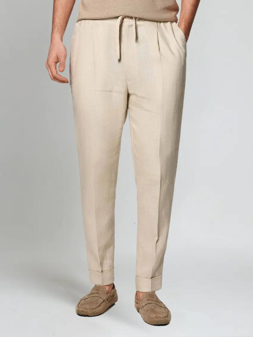 Derada | Linnen Broek - Beige - Derada