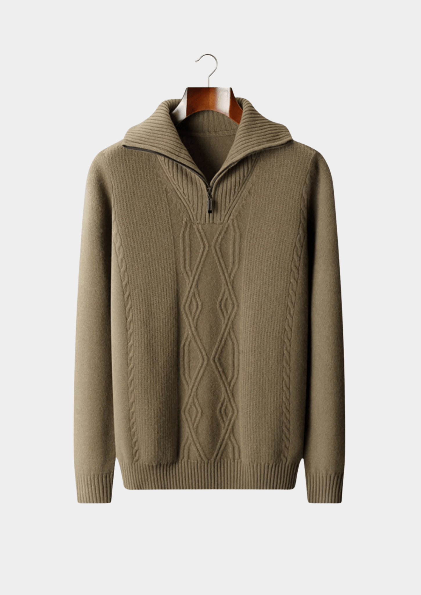 PURE EXTRA - FINE MERINO WOOL HALF ZIP SWEATER - Derada