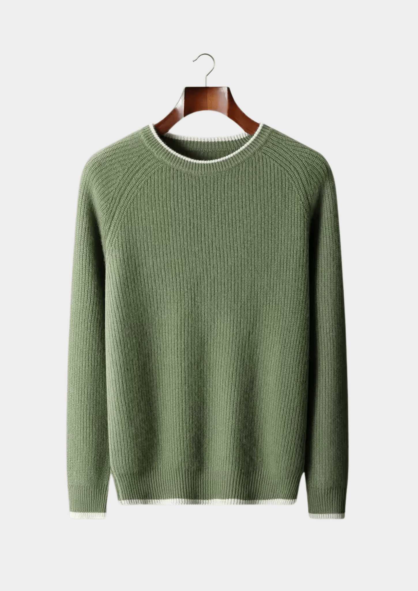 PURE EXTRA - FINE MERINO WOOL TWO TONE CREWNECK - Derada