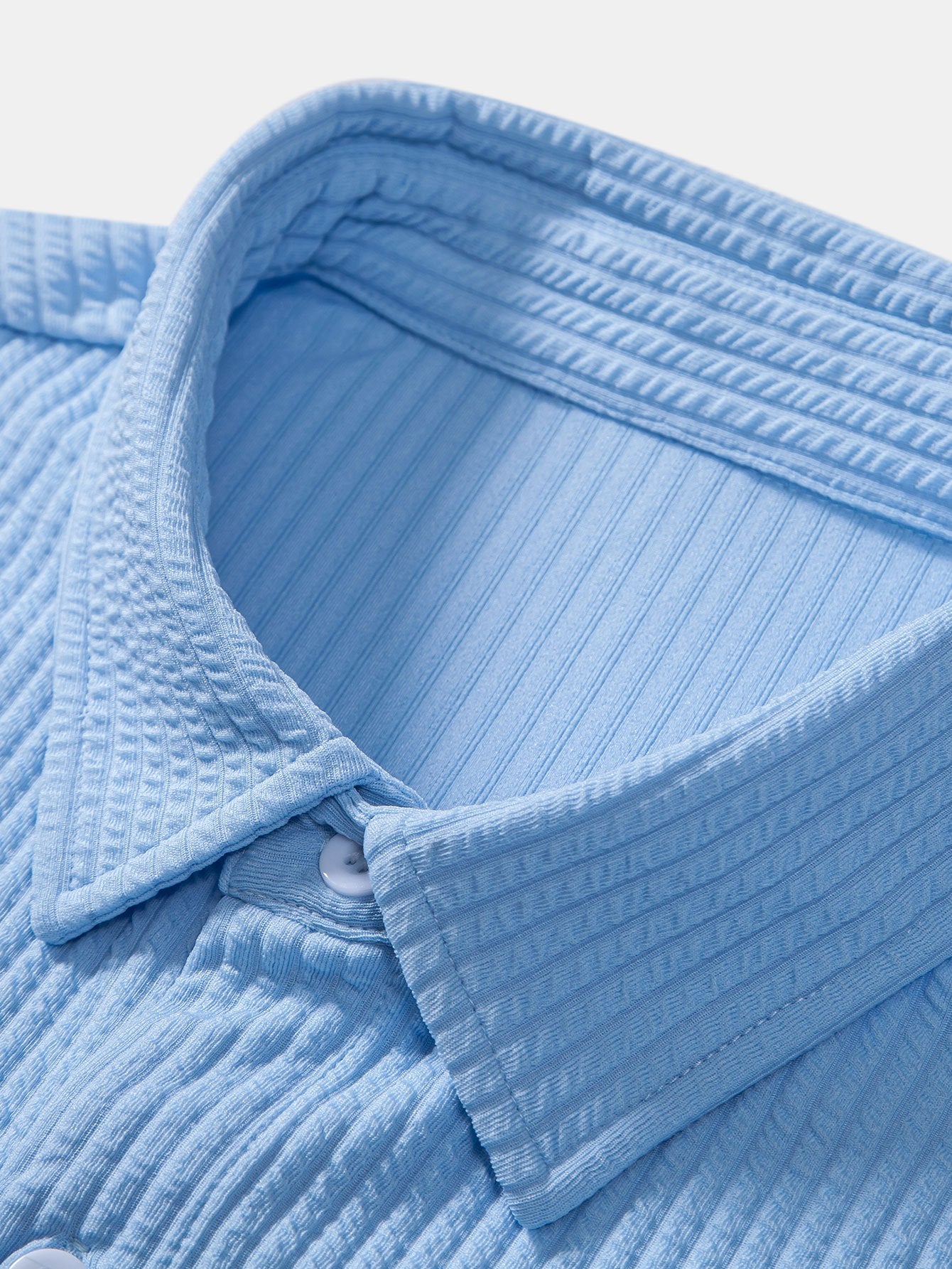 Derada | Geribbeld Button - Up Comfort Shirt - Derada Fashion