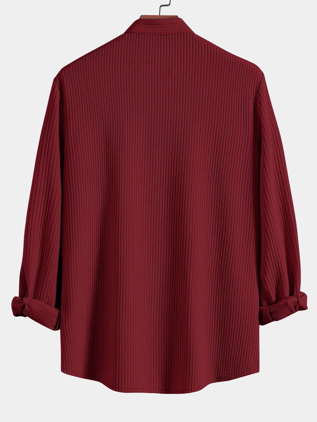 Derada | Geribbeld Stretch Overhemd met Lange Mouwen - Derada Fashion