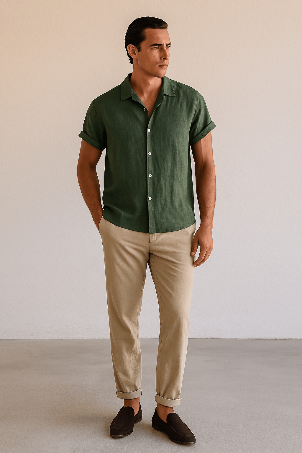 Derada | Klassieke Linnen Rayon Set - Derada Fashion