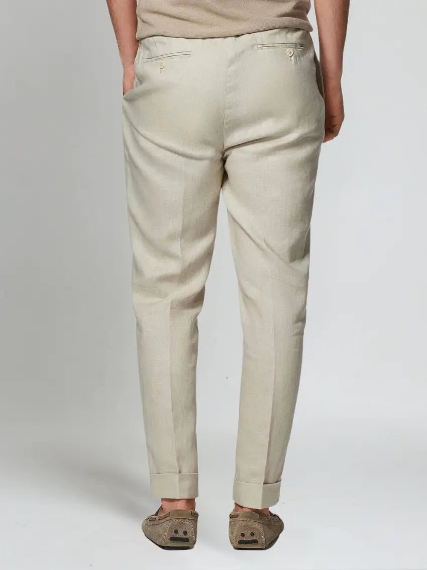 Derada | Linnen Broek - Beige - Derada
