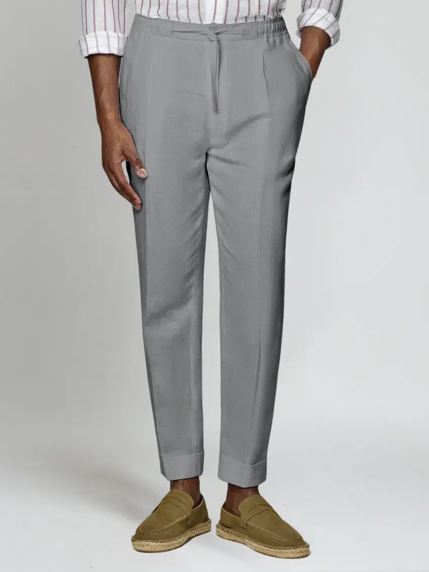 Derada | Linnen Broek - Grijs - Derada