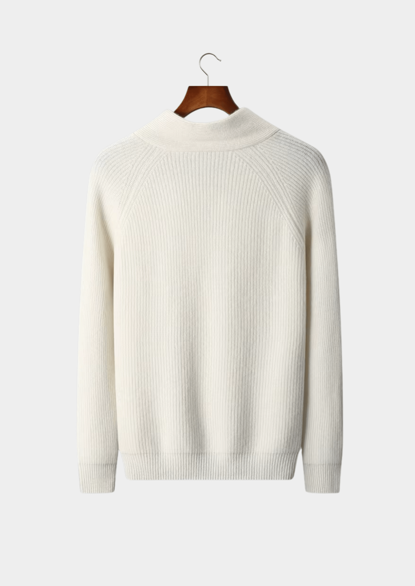 PREMIUM CASHMERE RIBBED V - NECK SWEATER - Derada