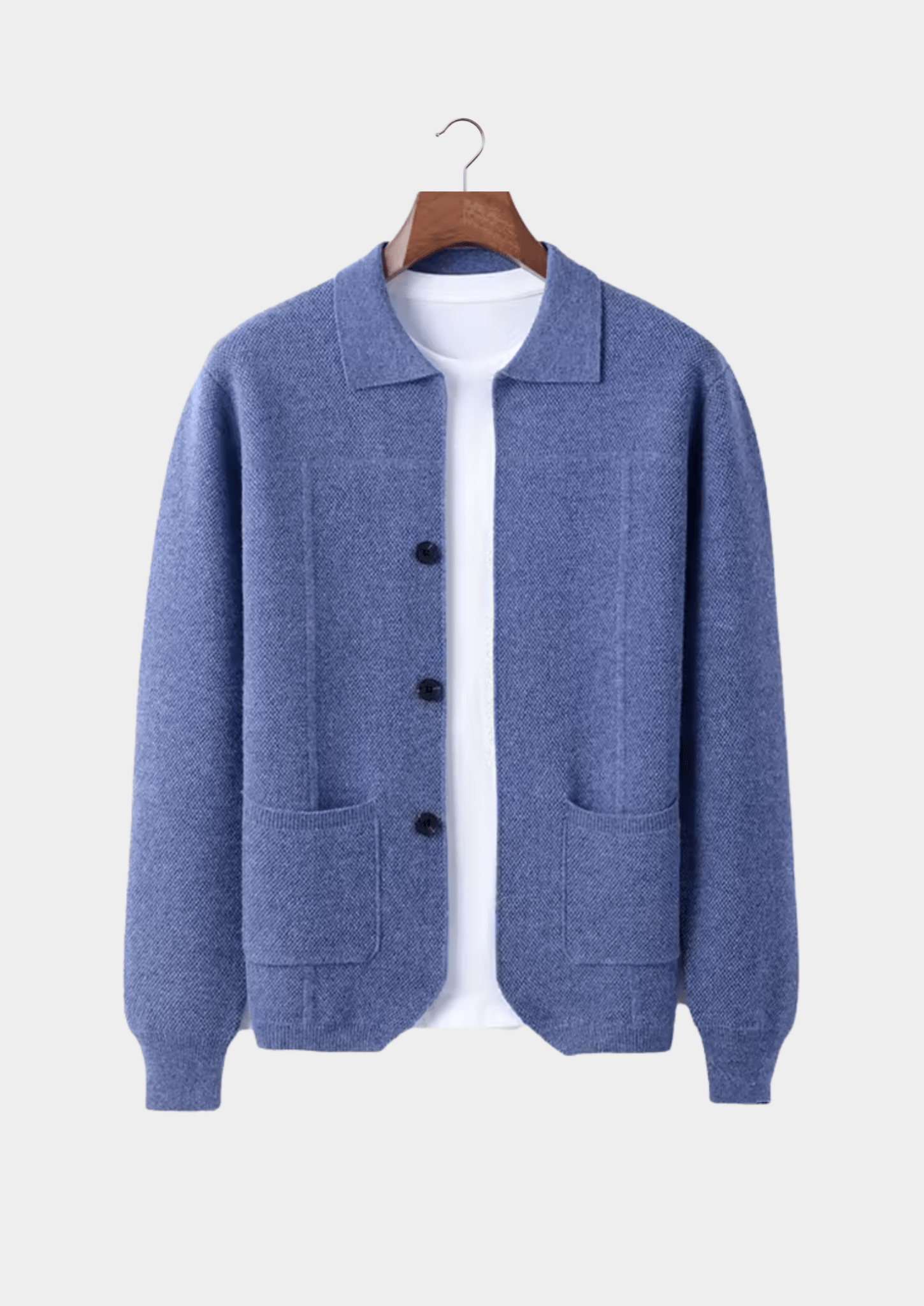 PURE EXTRA - FINE MERINO WOOL BUTTON OVERSHIRT - Derada