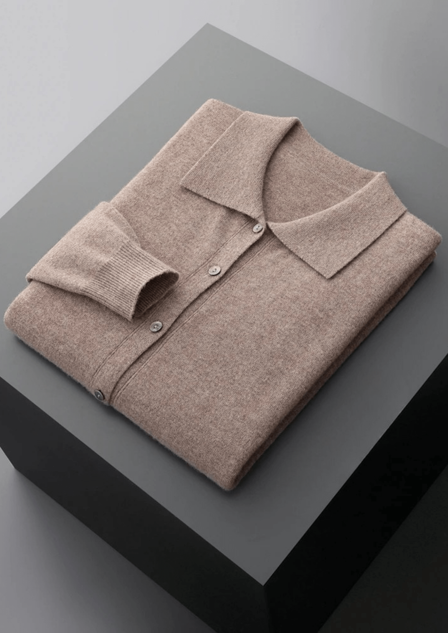 PURE EXTRA - FINE MERINO WOOL POLO CARDIGAN - Derada