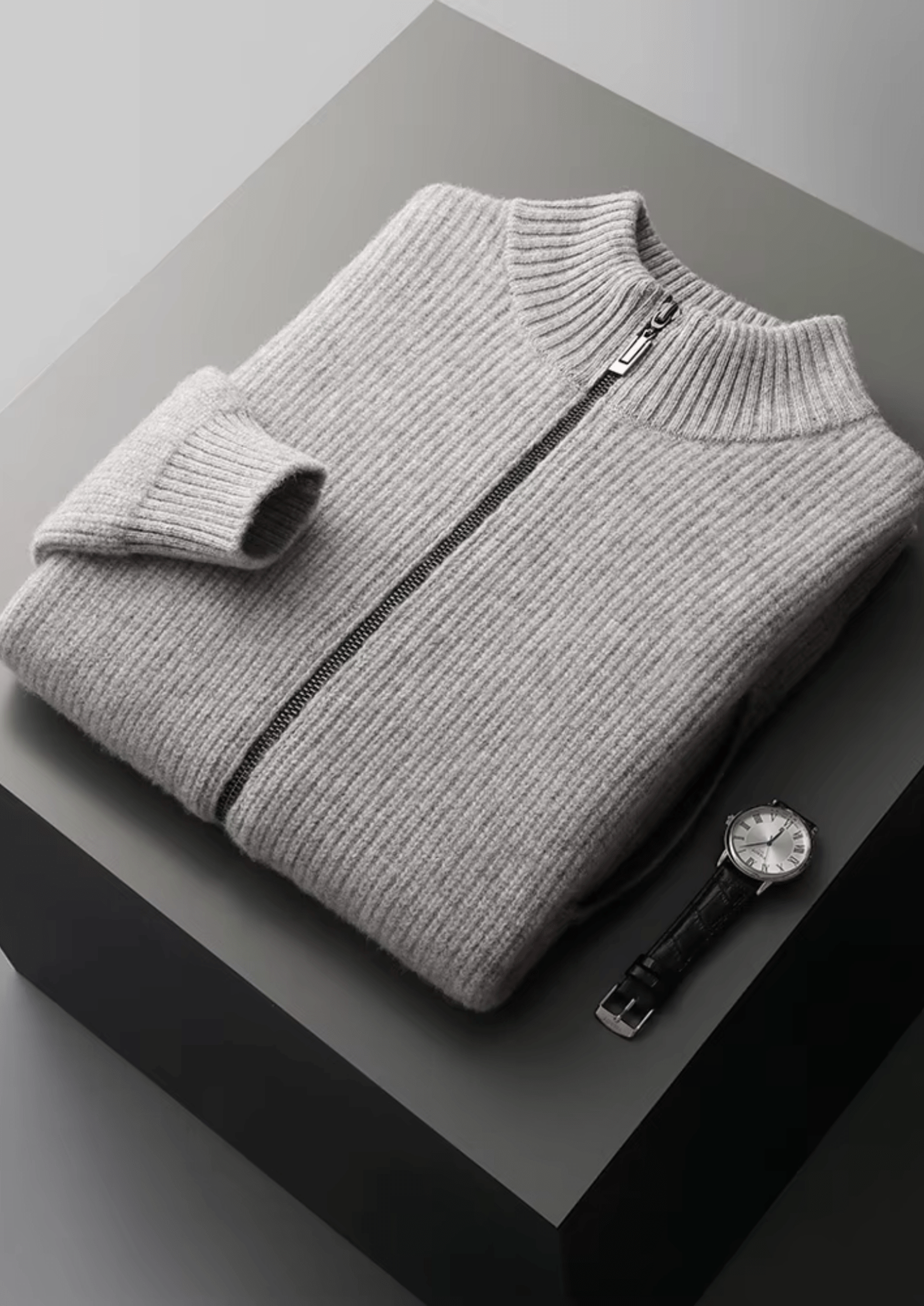 PURE EXTRA - FINE MERINO WOOL RIBBED CARDIGAN - Derada