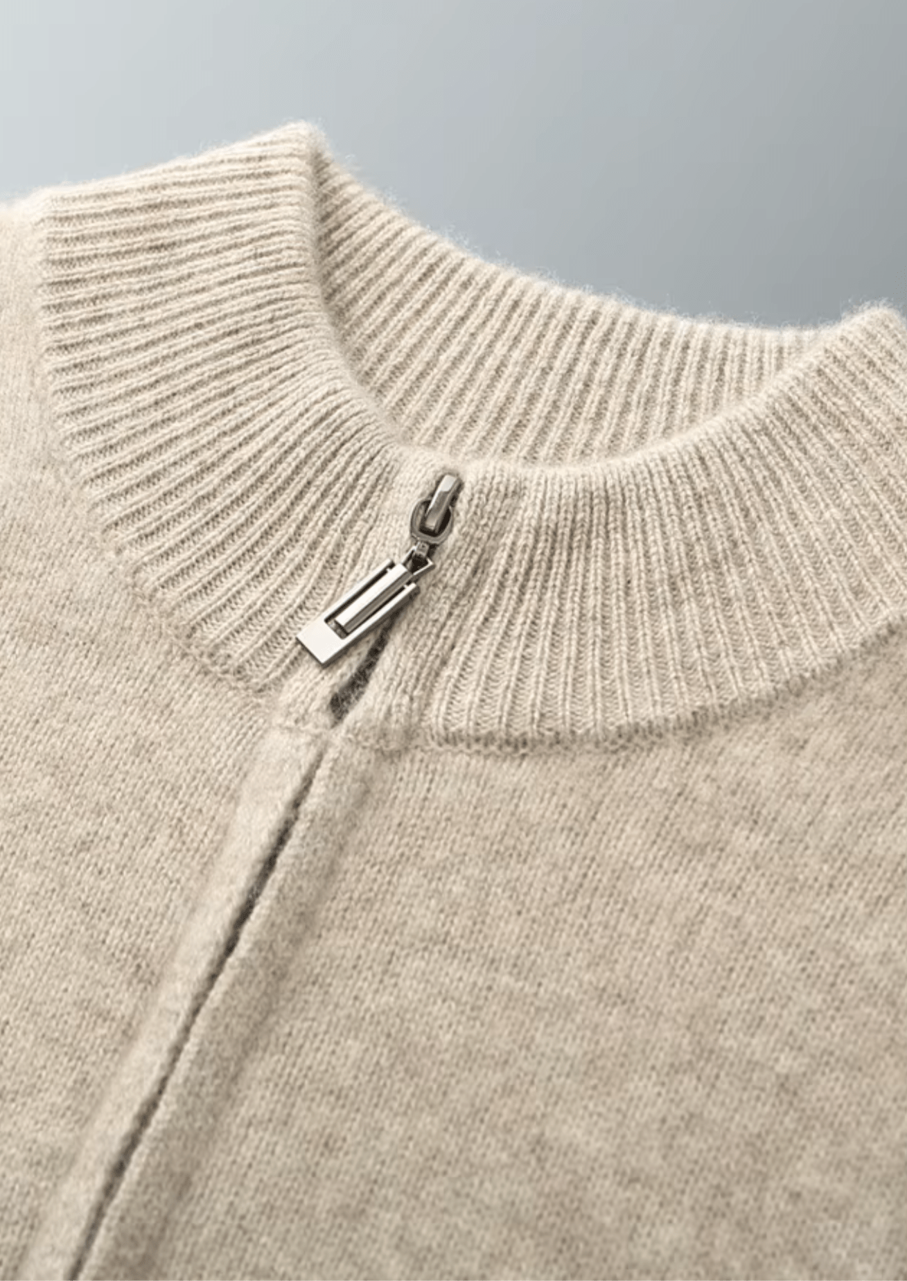 PURE EXTRA - FINE MERINO WOOL ZIPPER CARDIGAN - Derada