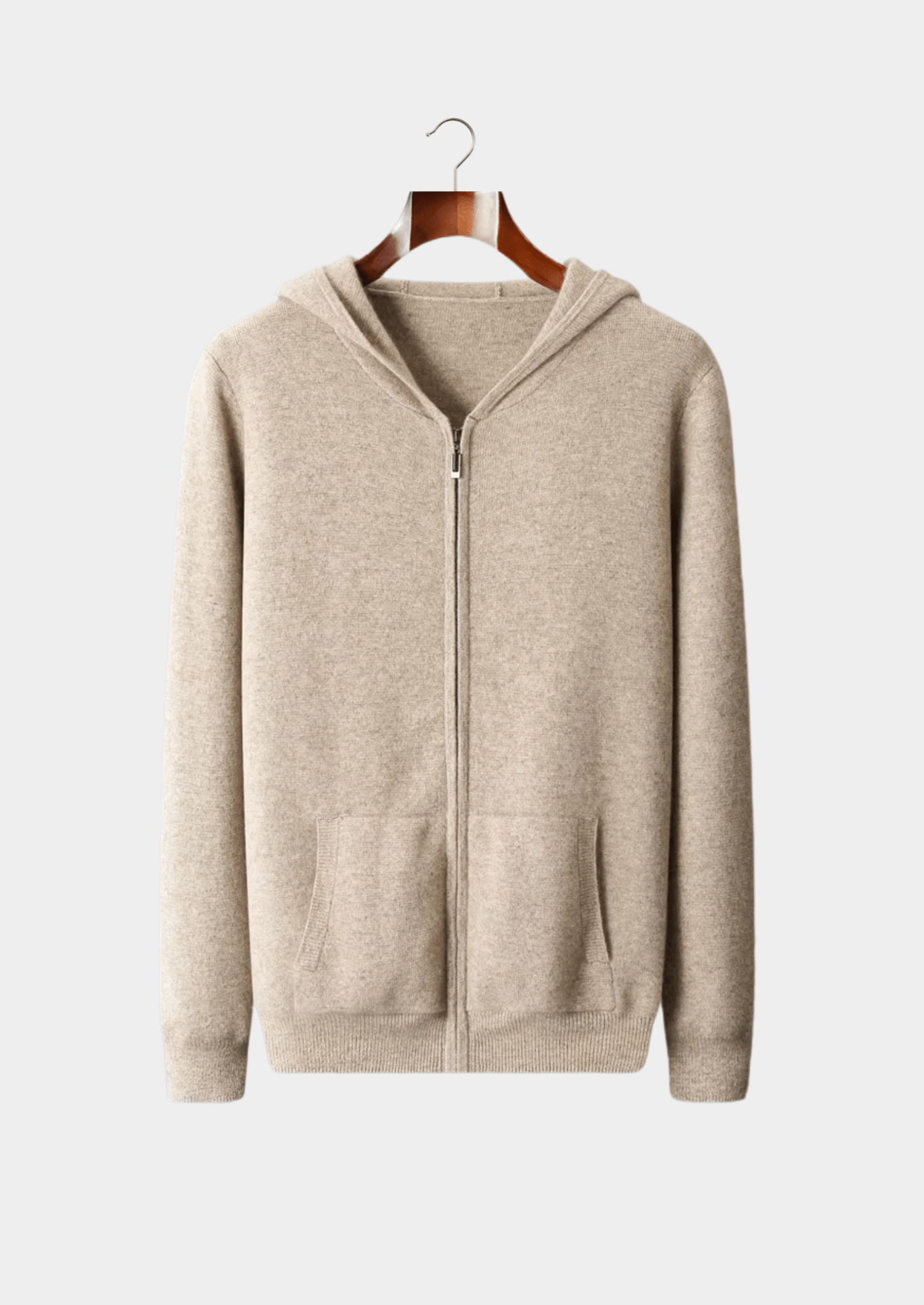 PURE EXTRA - FINE MERINO WOOL ZIPPER HOODIE - Derada